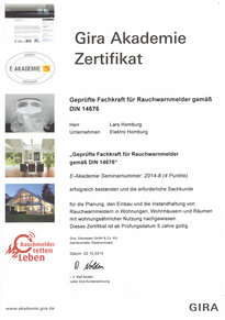 Lars Homburg, geprüfte Fachkraft für Rauchwarnmelder gemäß DIN 14676